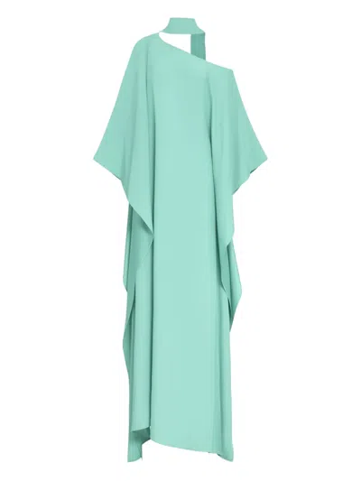 Taller Marmo Barths Asymmetric-neckline Maxi Dress In Blue