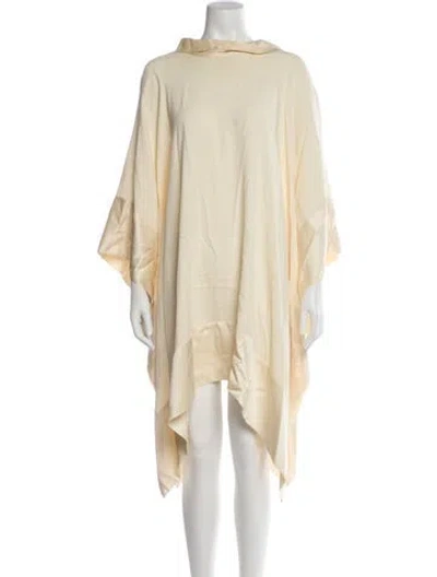 Pre-owned Taller Marmo Bateau Neckline Mini Dress In Neutral