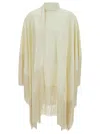 TALLER MARMO BEIGE KAFTAN DRESS WITH FRINGES IN ACETATE BLEND WOMAN