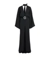 Taller Marmo Belted Florida Kaftan Gown In Black