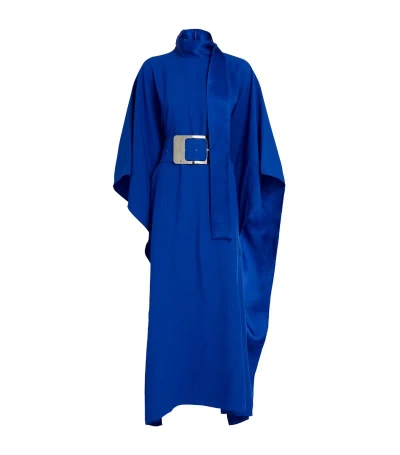 Taller Marmo Belted Luna Kaftan Dress In Blue
