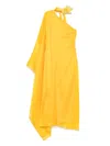 Taller Marmo Betsy Fantasma Silk Cady Kaftan In Yellow