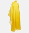 Taller Marmo Betsy Fantasma Silk Cady Kaftan In Yellow