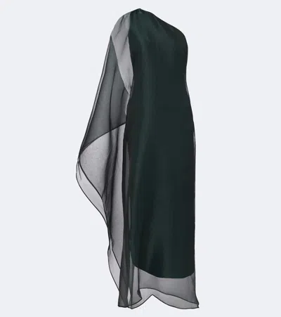 Taller Marmo Betsy Organza Maxi Dress In Green