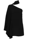 Shop Taller Marmo Black Mini Balear One-shoulder Dress