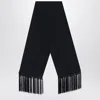 Taller Marmo Black Scarf With Fringes In Black