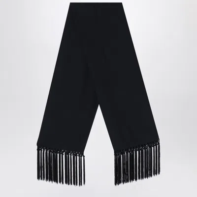 TALLER MARMO BLACK SCARF WITH FRINGES