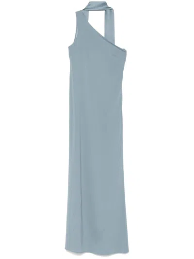 TALLER MARMO BLUE ONE-SHOULDER DRESS