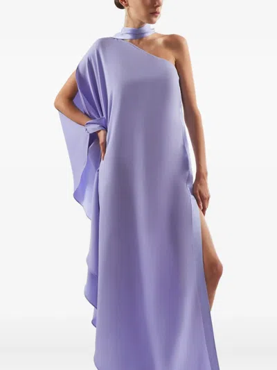 Taller Marmo Bolkan Asymmetric Maxi Dress In Purple