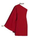 Taller Marmo Bolkan Crystal One-shoulder Mini Dress In Red