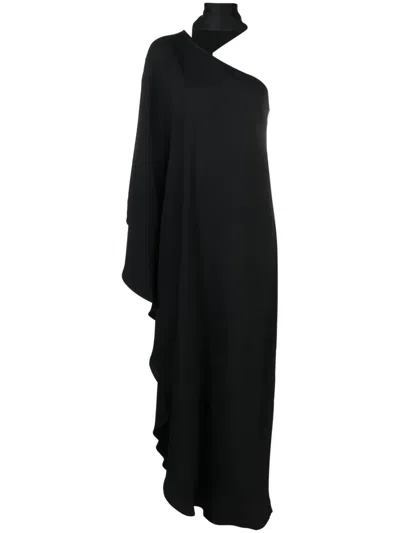 Taller Marmo Bolkan One-shoulder Asymmetrical Dress In Black