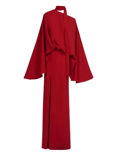 TALLER MARMO BROOKS CAPE-SLIT MAXI DRESS