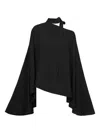 Taller Marmo Brooks One-shoulder Tie Blouse In Black