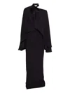Taller Marmo Brooks Tie Neck Maxi Dress In Black