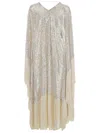 Taller Marmo Fringe-trim Sequinned Kaftan In Neutrals