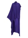 Taller Marmo California Fringed High-neck Asymmetric Kaftan In Purple