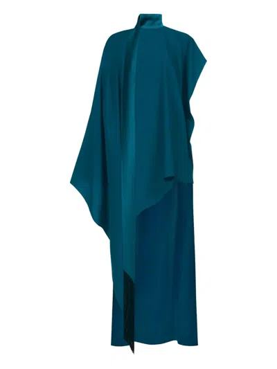 Taller Marmo California High-neck Asymmetric Dress In Blue