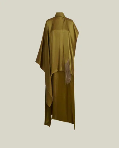 Taller Marmo California Satin Kaftan In Green