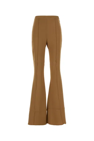 Taller Marmo Camel Crepe Flared Mae Pant In Light Brown