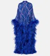 Taller Marmo Casta Diva Follies Sequined Tulle Kaftan In Blue