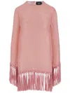 Taller Marmo Claudia Dress With Fringes In Pink