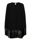 Taller Marmo Claudia Fringed Mini Dress In Black