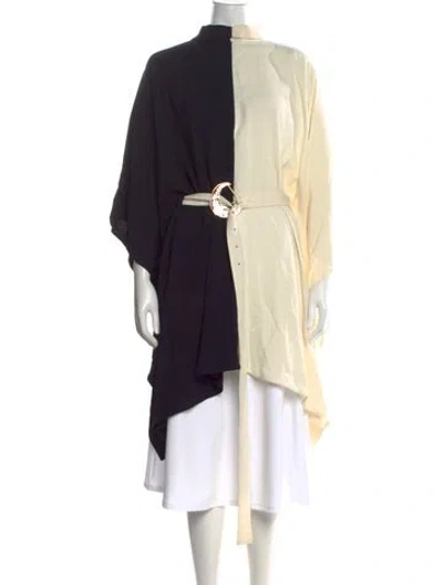 Pre-owned Taller Marmo Colorblock Pattern Long Sleeve Tunic In Multicolor