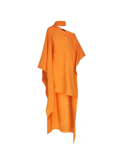Taller Marmo Columbia Asymmetric Dress In Orange