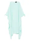 Taller Marmo Buttoned Mila Kaftan Maxi Dress In 绿色