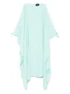 Taller Marmo Buttoned Mila Kaftan Maxi Dress In Green