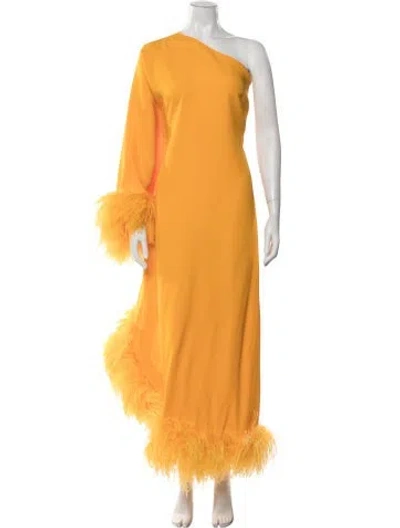 Pre-owned Taller Marmo Crew Neck Long Dress In Orange