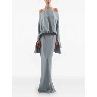 Taller Marmo Cyclades Crystal Maxi Dress In Gray