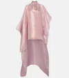 Taller Marmo Womens Dallas Band-collar Woven Kaftan Pink In Pink