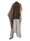 Taller Marmo Dallas High-neck Mini Kaftan In Brown