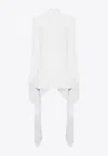 Taller Marmo Del Mar Mini Fringed Dress In White