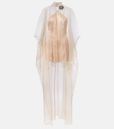 Taller Marmo Denver Disco Sequined Kaftan In Gold