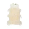 Taller Marmo Divine Feather-trimmed Chiffon Minidress In White