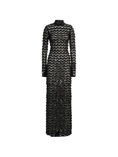Taller Marmo Dragon Lady Sequin-embellished Maxi Dress In Multi