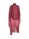 Taller Marmo Mrs Ross Phoenix Fringed Crepe-de-chine Midi Gown In Pink