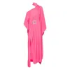 Taller Marmo Taylor Crepe Maxi Kaftan Dress In Pink