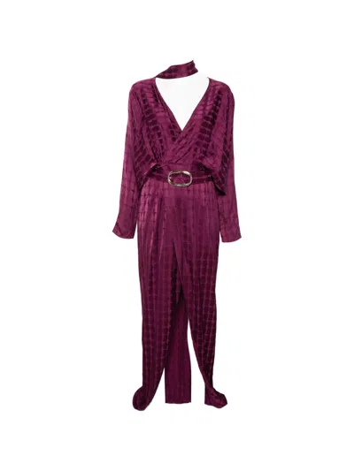 Taller Marmo Dunaway Belted Printed Dress In Brown
