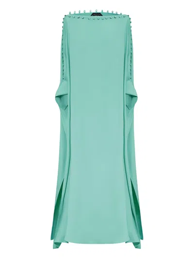 Taller Marmo Embellished Off-shoulder Maxi Dress In Green