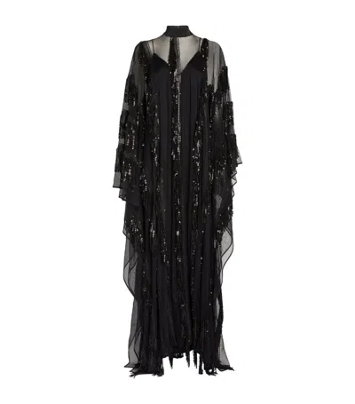 TALLER MARMO EMBELLISHED SHOWGIRL KAFTAN DRESS