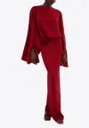 Taller Marmo Eolia Cady Crepe Maxi Dress In Red