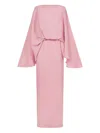 Taller Marmo Eolia Cape-sleeve Maxi Dress In Pink