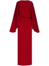 Taller Marmo Eolia Cady Crepe Maxi Dress In Rot