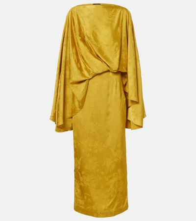 Taller Marmo Eolia Primavera Jacquard Midi Dress In Yellow