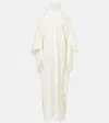 Taller Marmo Sza Sza Kaftan Garden Crepe Maxi Kaftan Dress In White