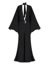 Taller Marmo Belted Florida Kaftan Gown In Black