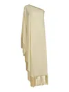 Taller Marmo Arno Fringed Long Dress In Ivory